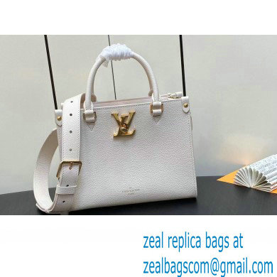 Louis Vuitton Grained calf leather Lock  &  Go Bag M23637 White 2023